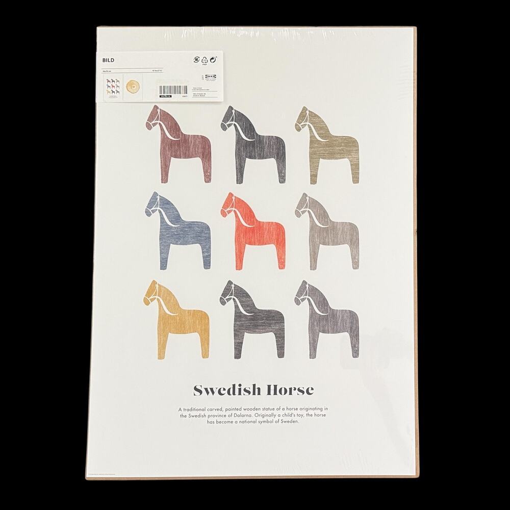 IKEA BILD Swedish Horses Poster 19 34" x 27 1/2"